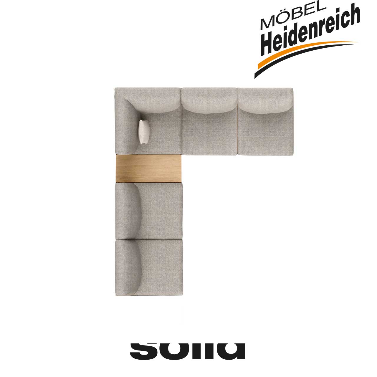 Ansicht der gleichen Sitzecke von oben.