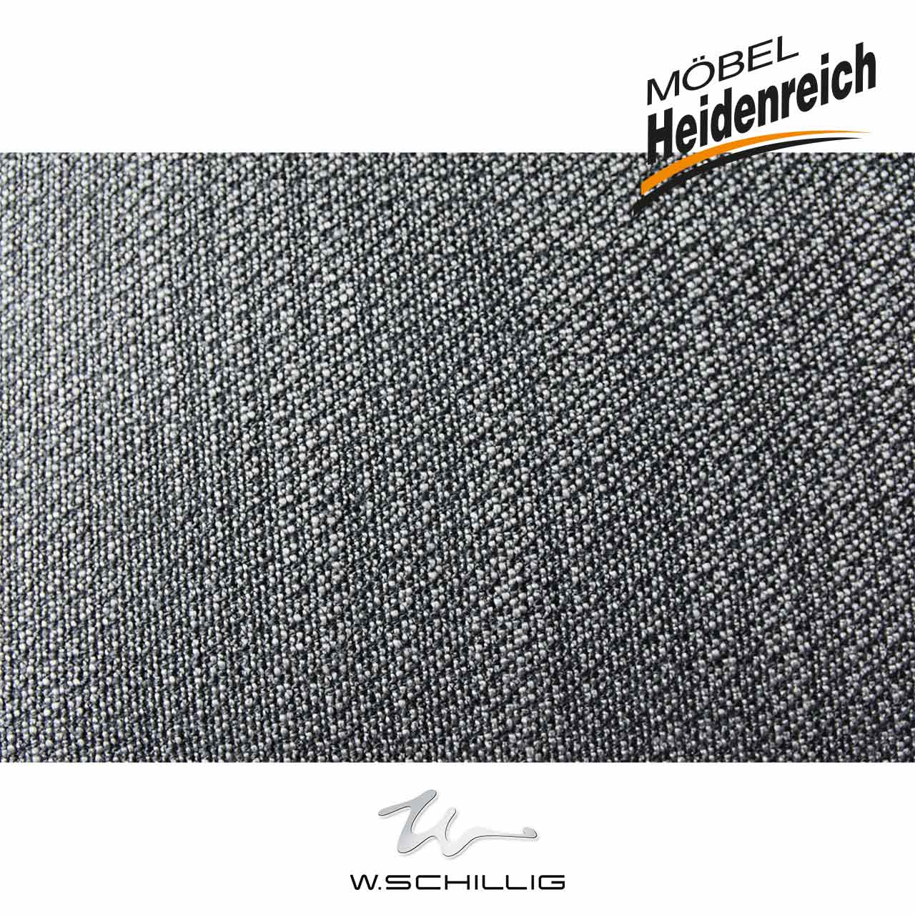 W.Schillig - Polsterecke around-the-block Detail Detailaufnahme des grob gewebten grauen Stoffes.