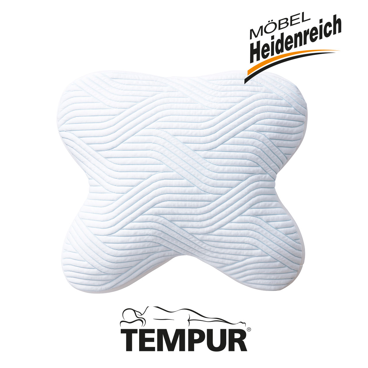 Tempur - All-around Schlafkissen von oben Draufsicht auf das sternförmige Kissen.