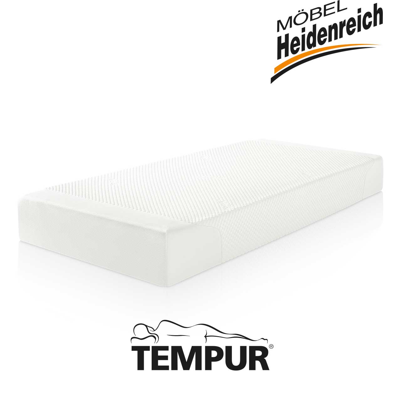 Weiße Matratze ohne Bezug.