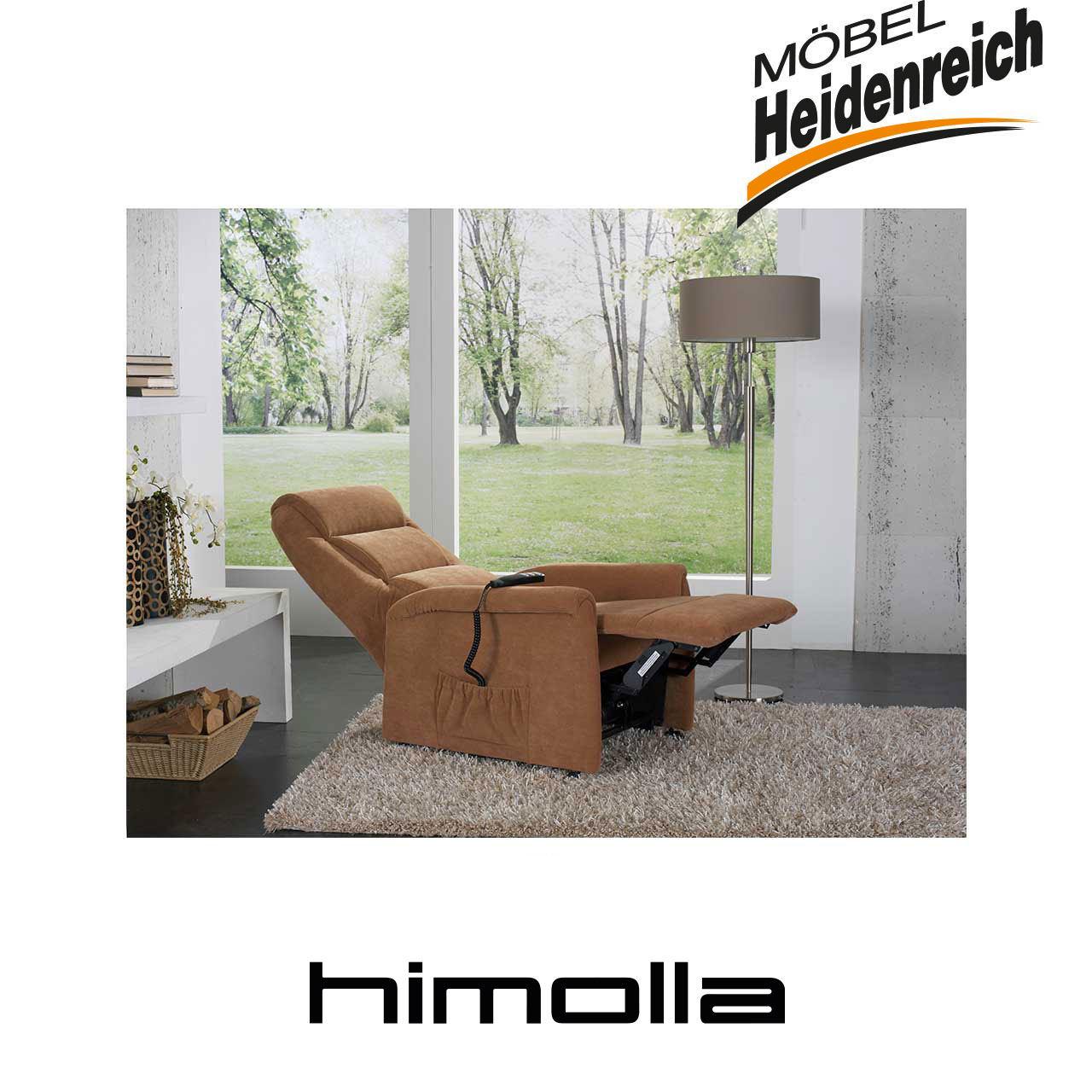 Himolla Fernsehsessel Quartett  - Liegeposition Gleicher Sessel in Liegeposition.