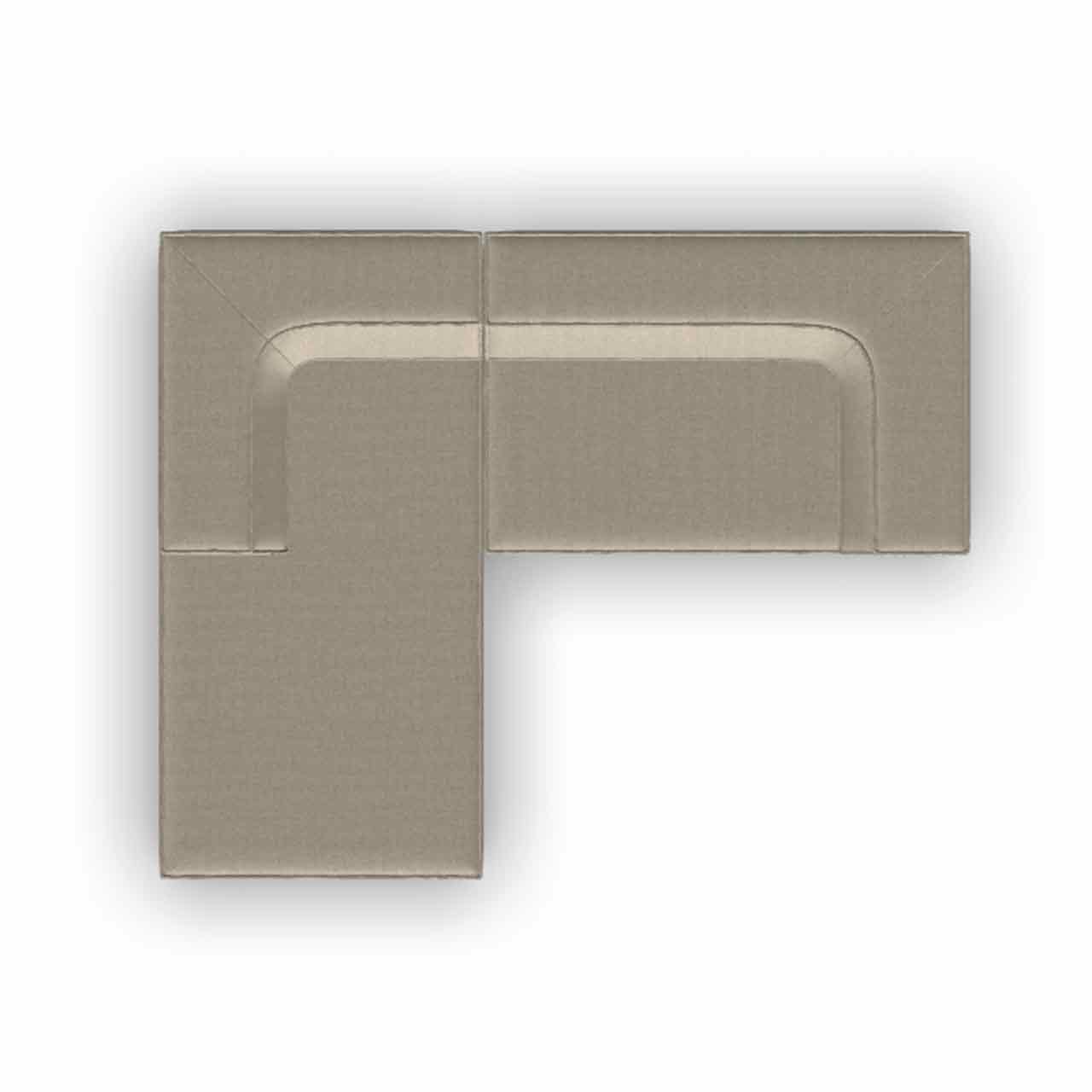 Gleiches Sitzmöbel von oben dargestellt.