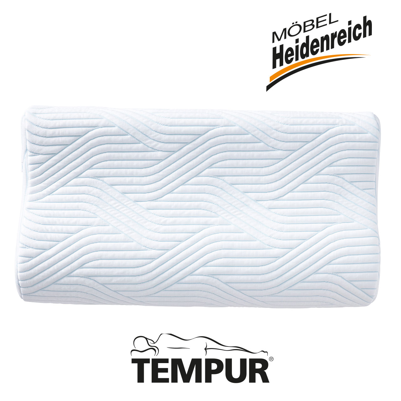Tempur - Shape Queen Schlafkissen von oben Draufsicht auf das Schlafkissen.