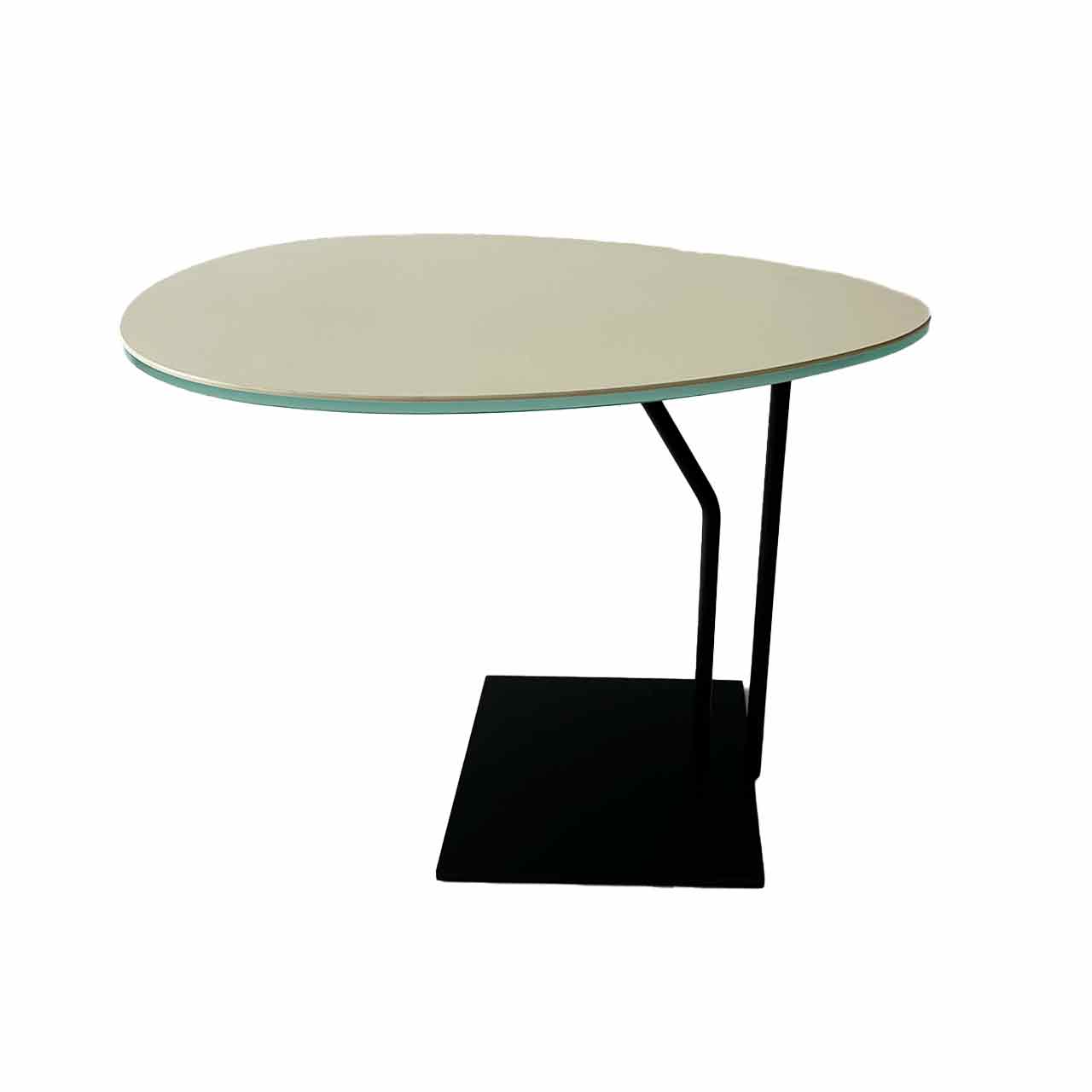 Ronald Schmitt - Beistelltisch K172 oval Keramik Neve weiß