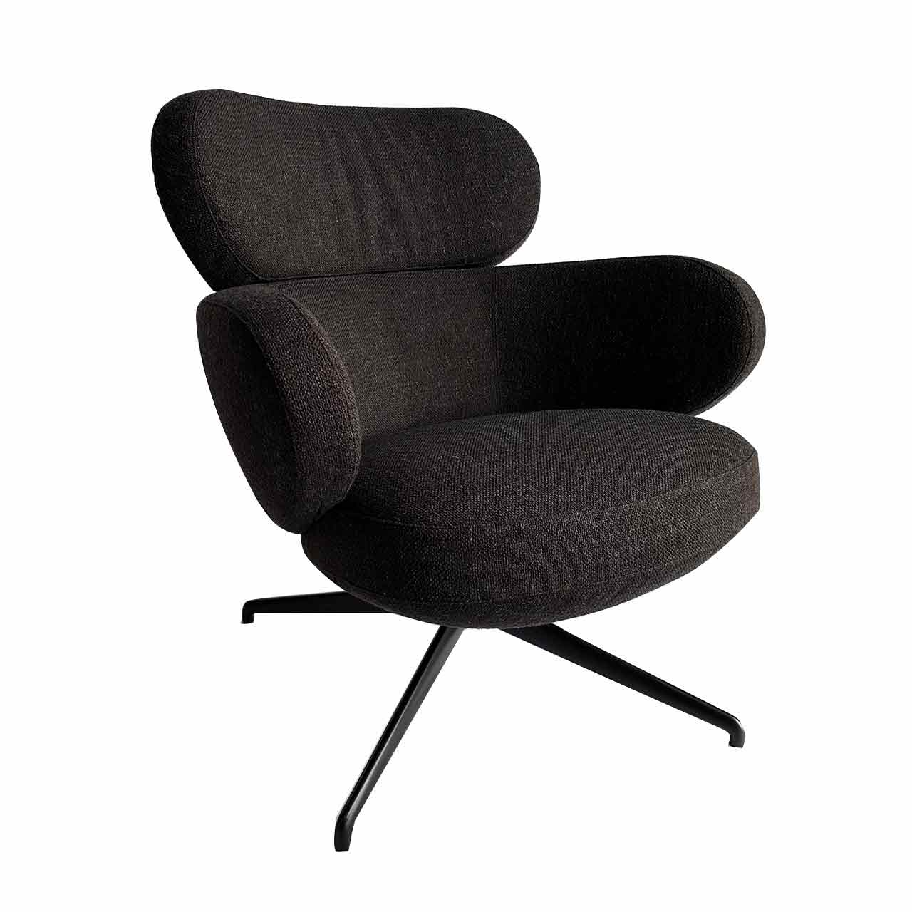 Hier ist nur der Sessel aus grauem Stoff aus anderer Position abgebildet