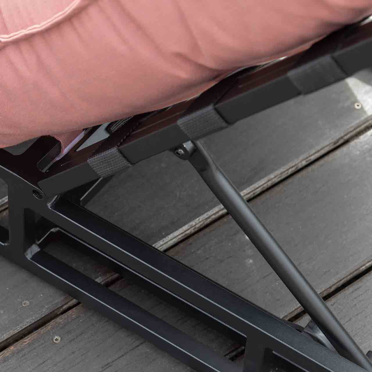 Schöner Wohnen Gartenliege LUNEN - Detailansicht Rückenaufbau Detailaufnahme vom Rückenaufbau