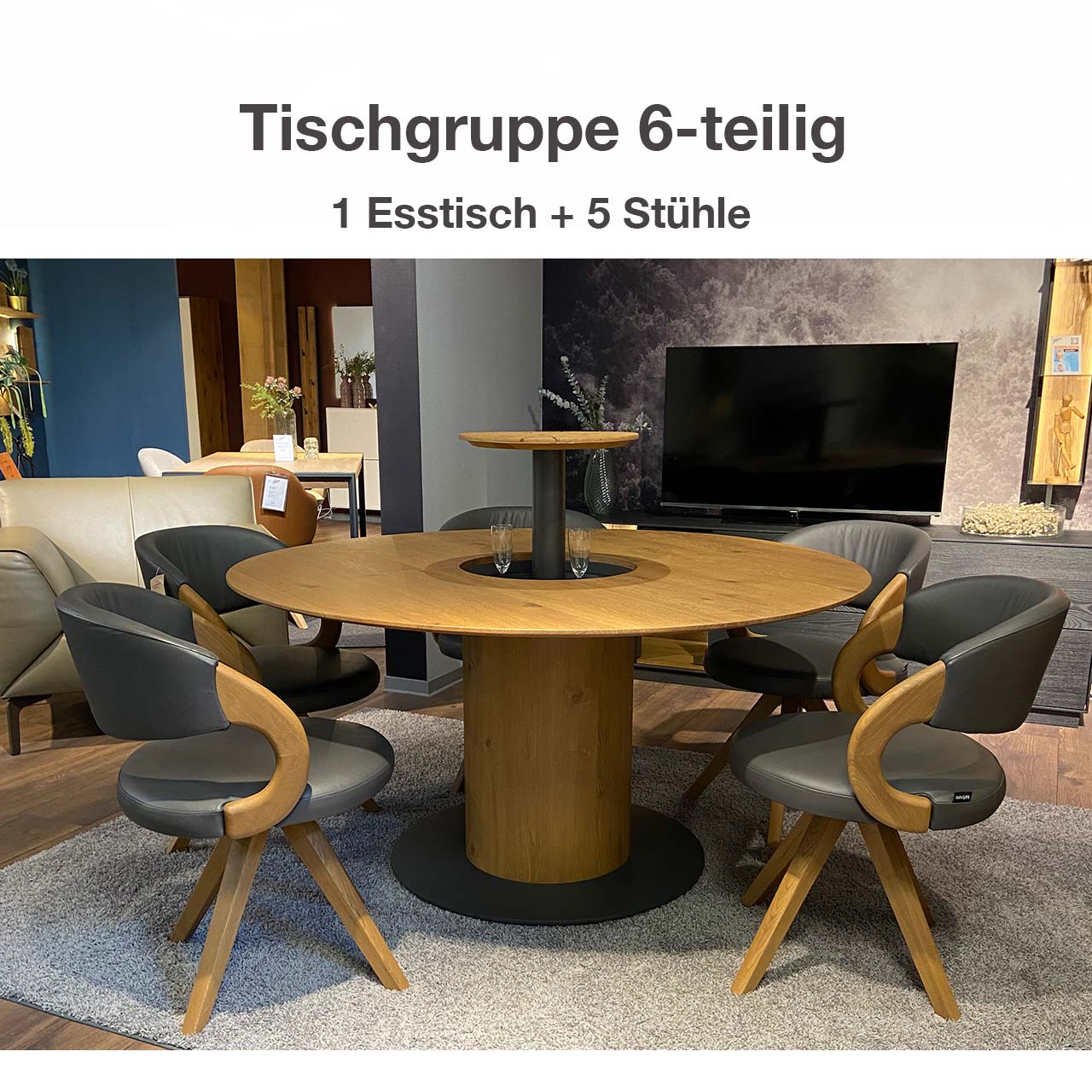 Hartmann NATURZEIT - Tischgruppe 6-teilig 7100E-1557 und 1637 - SALE