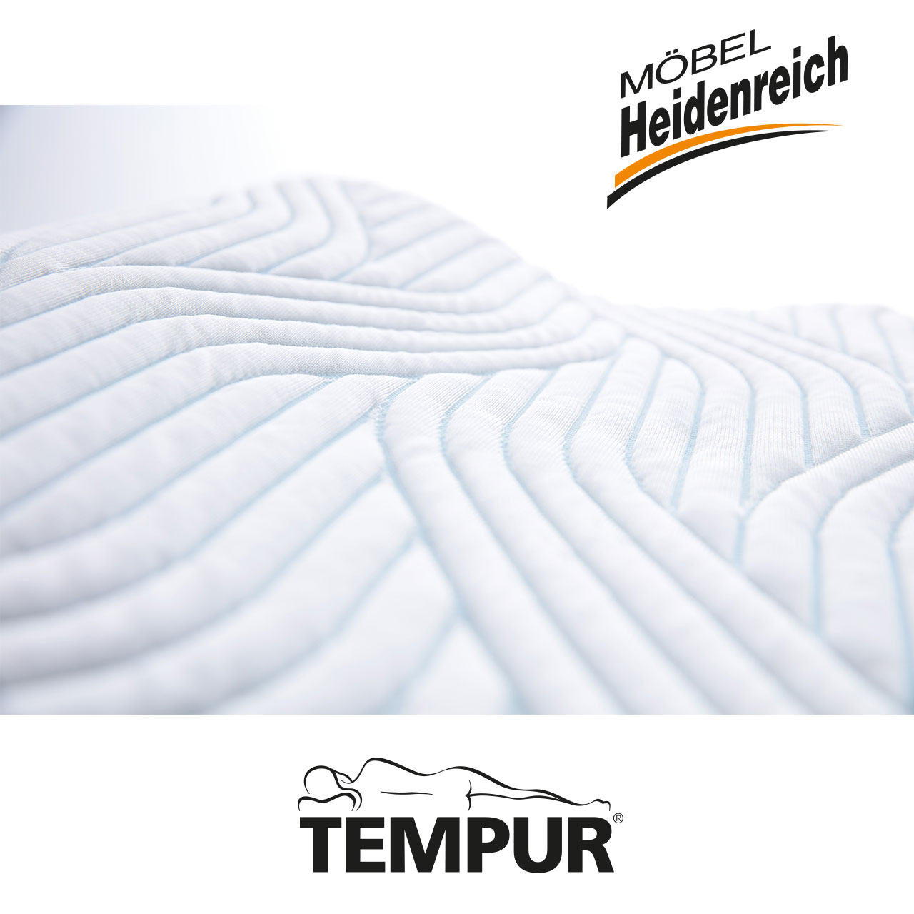 Tempur - Shape Queen Schlafkissen Detail Detailansicht der wellenförmigen Struktur des Kissens.