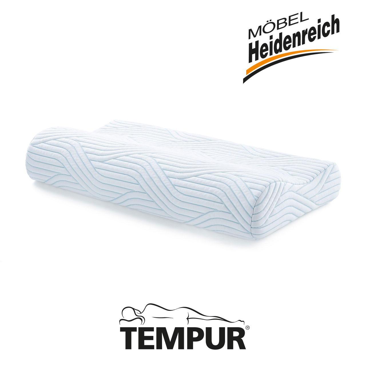 Tempur - Shape Queen Schlafkissen Gleiches Kissen in anderer Position.