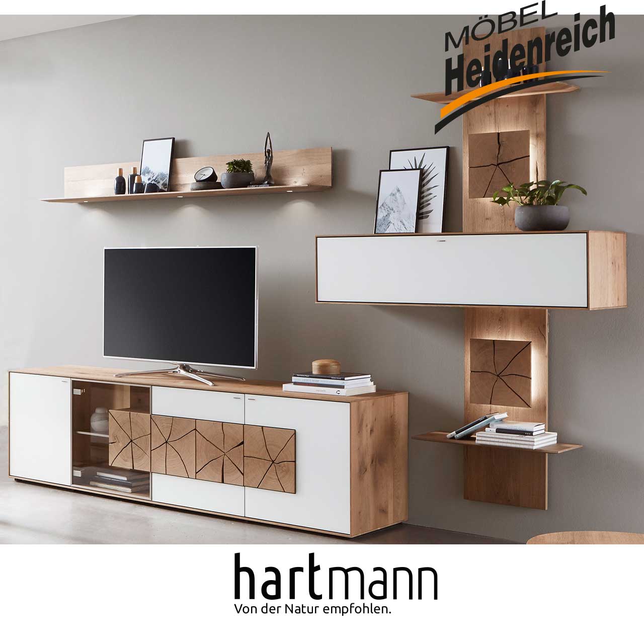 Hartmann CAYA - Wohnwand 7170 Nr. 60 W inkl. Beleuchtung