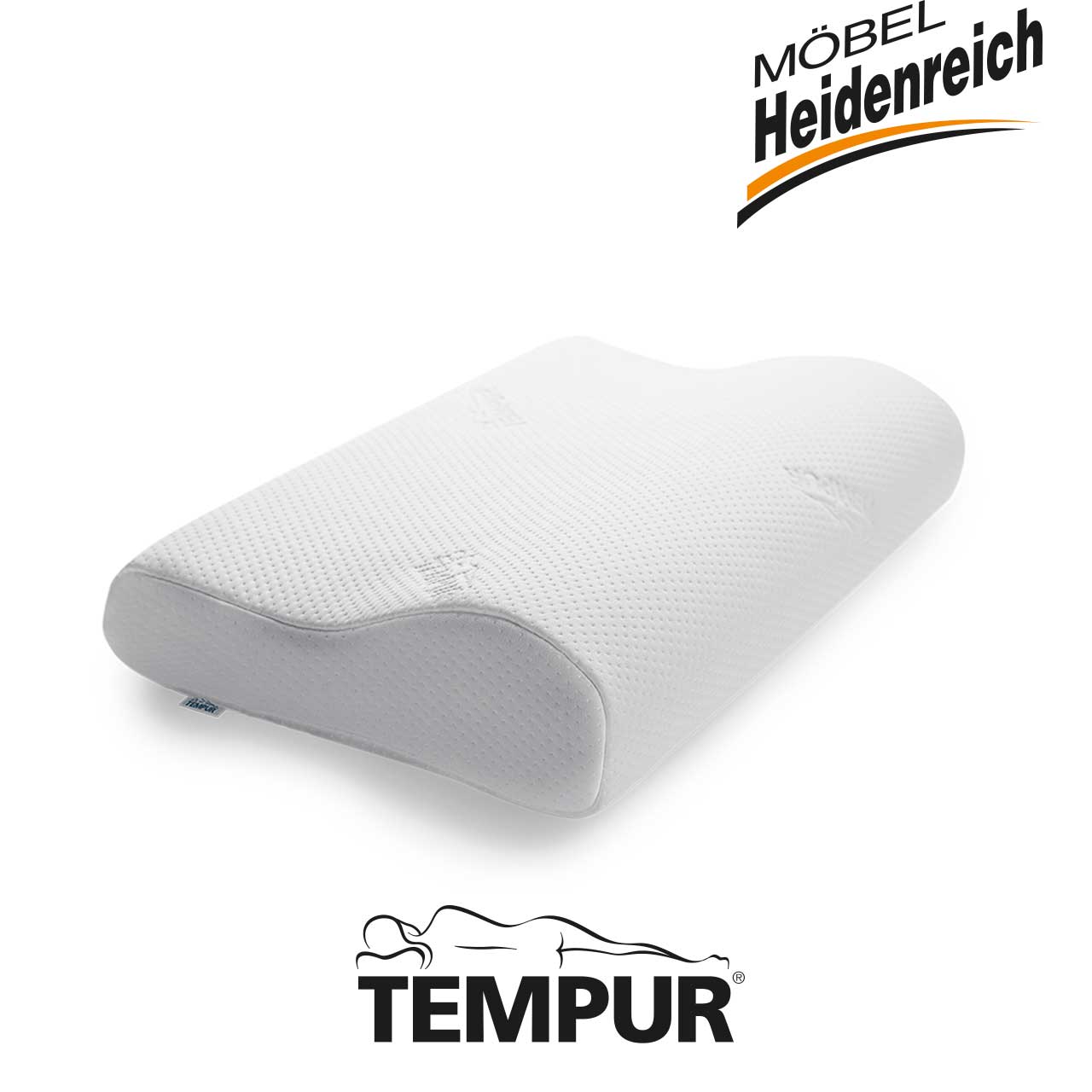 Ergonomisch geformtes Kissen - eine Seite höher, eine tiefer.