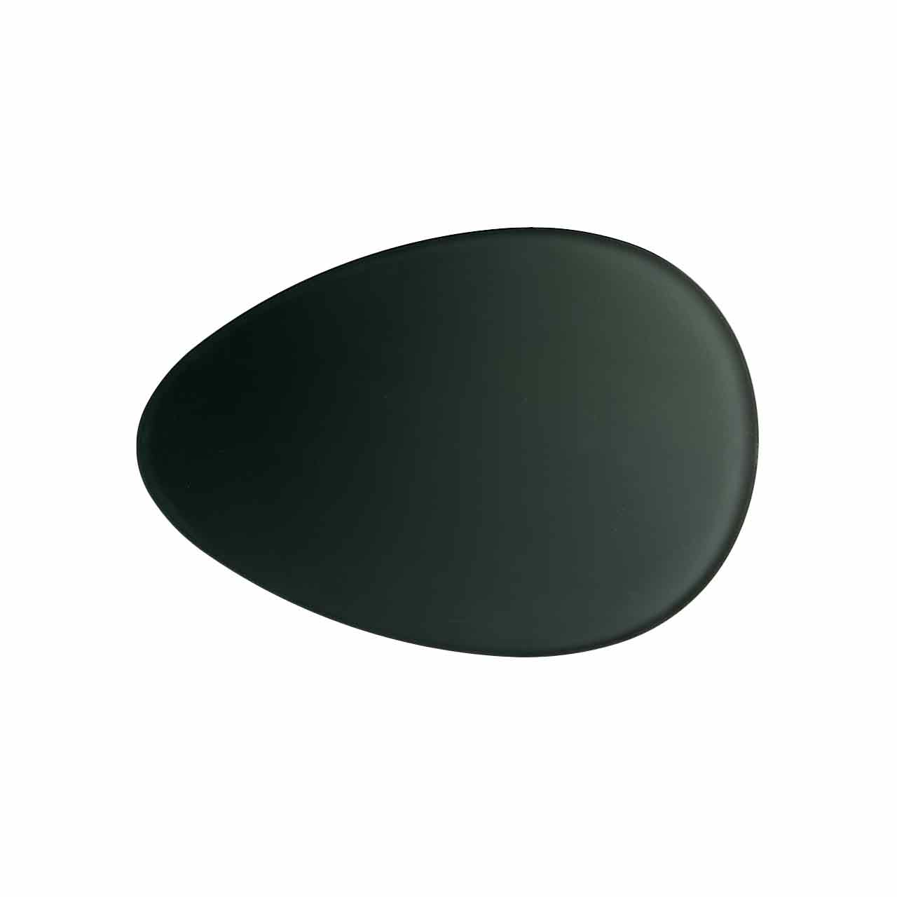 Blick von oben auf die Tischplatte in Eier-Form.