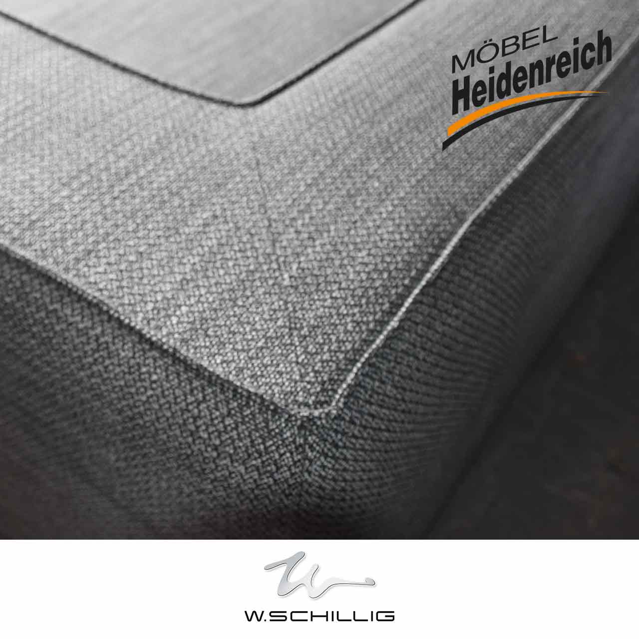 W.Schillig - Polsterecke around-the-block Detail Detailaufnahme des Stoffes und der umlaufenden Naht.