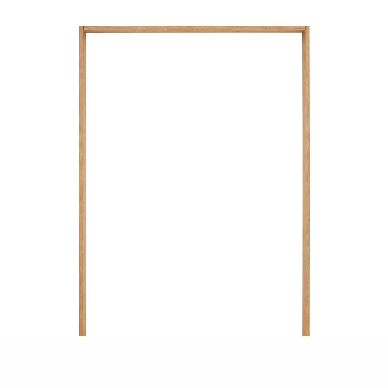 Passepartout aus hellem Holz (Außenumrahmung Kleiderschrank)
