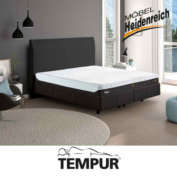 Tempur - Relax Bett Shape in Farbe Charcoal